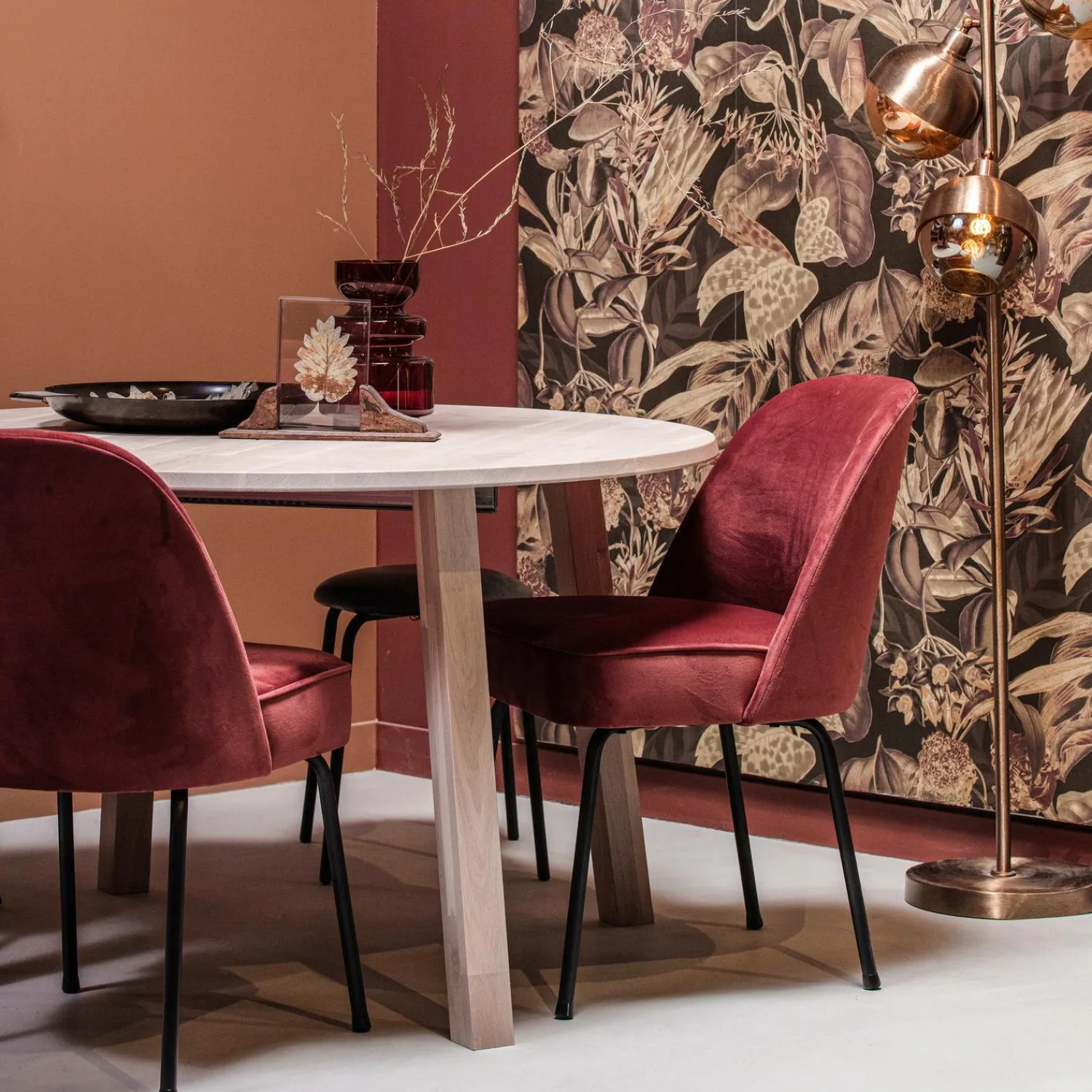 Online WOOOD Lange Jan uitschuifbare eettafel rond eiken Sydney