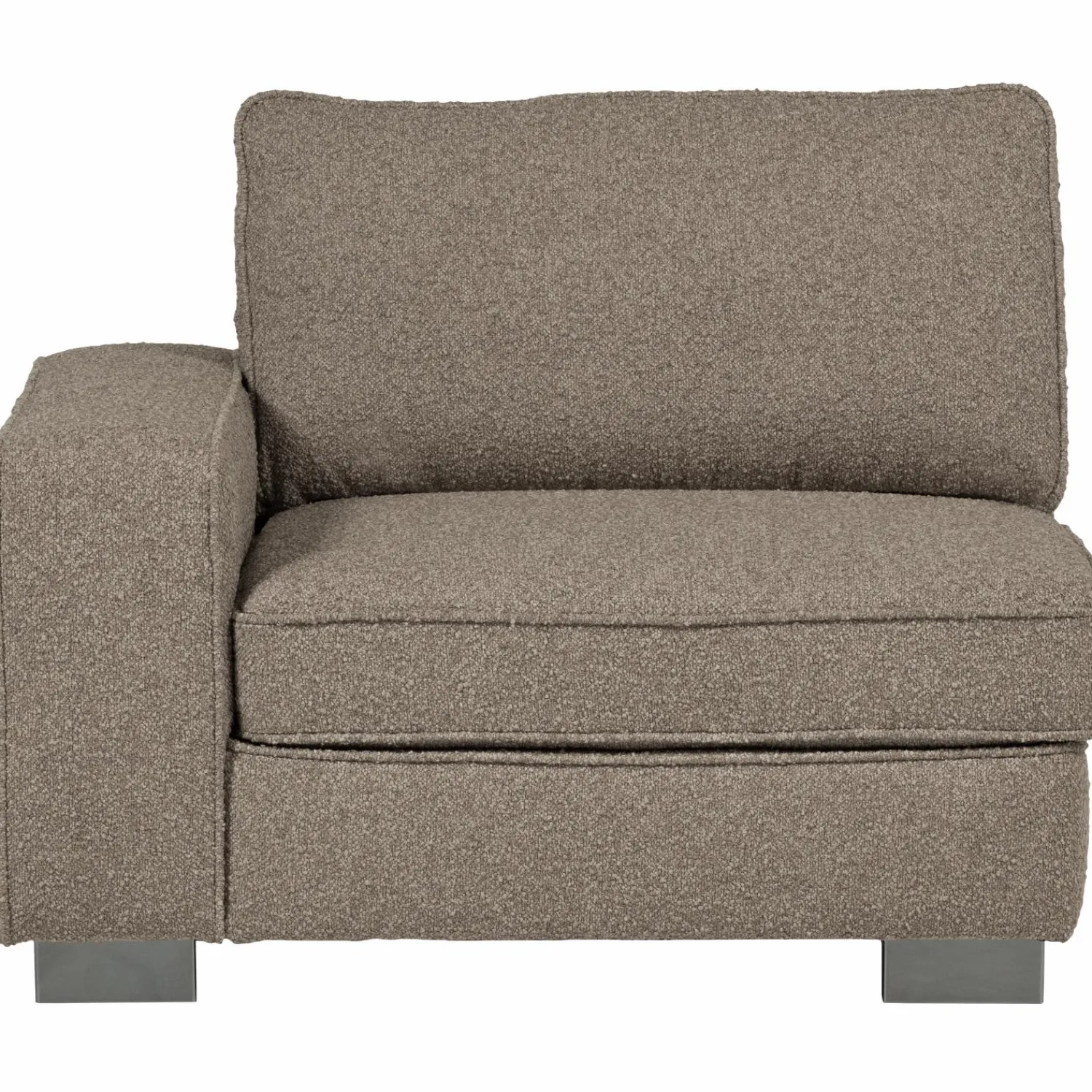Hot WOOOD Lazy 1-zits element met arm links bouclé Zand