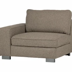 Hot WOOOD Lazy 1-zits element met arm links bouclé Zand