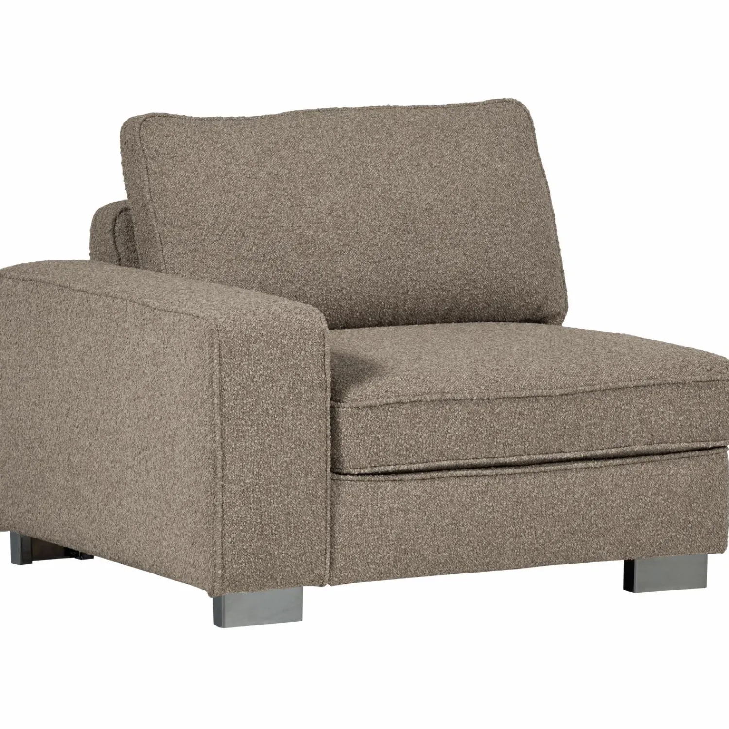 Hot WOOOD Lazy 1-zits element met arm links bouclé Zand