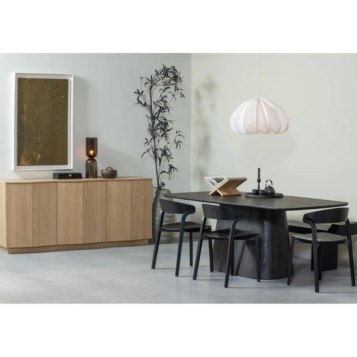 Best WOOOD Leah eettafel mdf donkerbruin 200x105 cm
