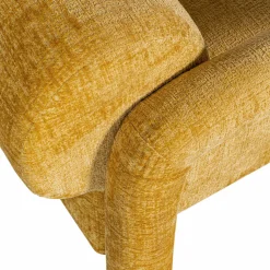 Clearance WOOOD Lenny fauteuil in grove textuur Goud/geel