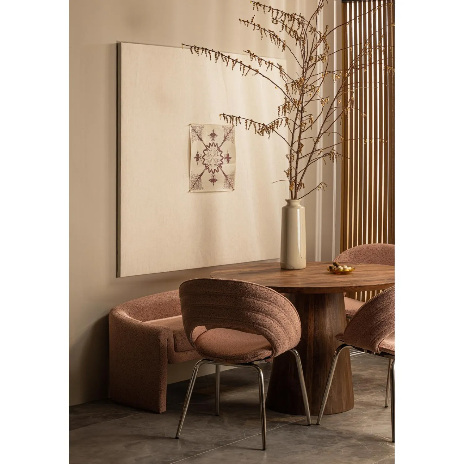 Best WOOOD Limit eetkamertafel rond mango hout walnoot ø130 cm