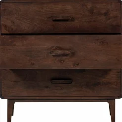 Outlet WOOOD Liya ladekast mango hout donkerbruin