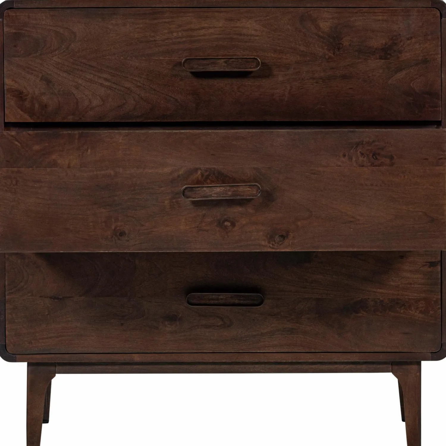 Outlet WOOOD Liya ladekast mango hout donkerbruin