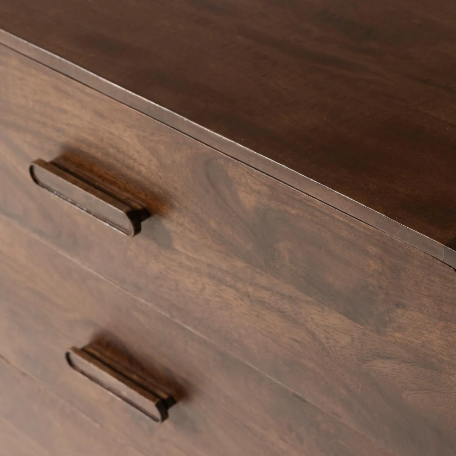 Outlet WOOOD Liya ladekast mango hout donkerbruin