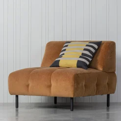 Outlet WOOOD Lloyd fauteuil velvet Kaneel