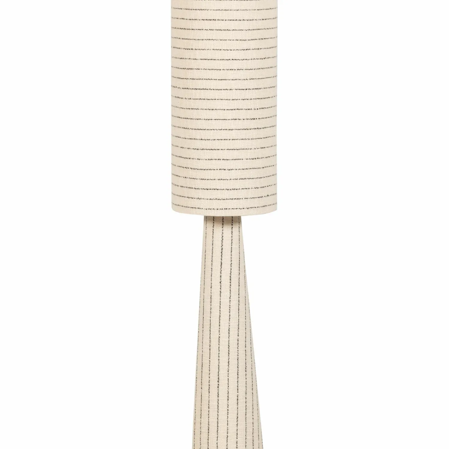 Hot WOOOD Loft vloerlamp metaal/bouclé met strepen 130 x Ø 30 cm Naturel