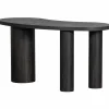 Hot WOOOD Maan organisch sidetable/bureau mdf donkerbruin