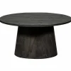 Discount WOOOD Maan salontafel mdf donkerbruin 40xø80 cm