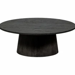 WOOOD Maan salontafel mdf donkerbruin 35xø100 cm
