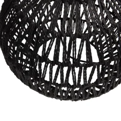 Clearance WOOOD Macy tafellampvoet rattan look zwart