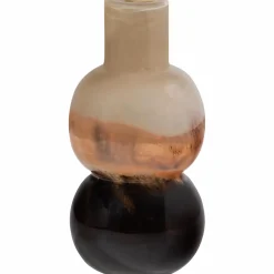 Hot WOOOD Marjon handgevormde vaas glas bruin