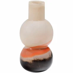 Hot WOOOD Marjon handgevormde vaas glas bruin