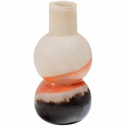 Hot WOOOD Marjon handgevormde vaas glas bruin