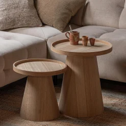 Sale WOOOD Maud bijzettafel conisch hout naturel 50xø45 cm