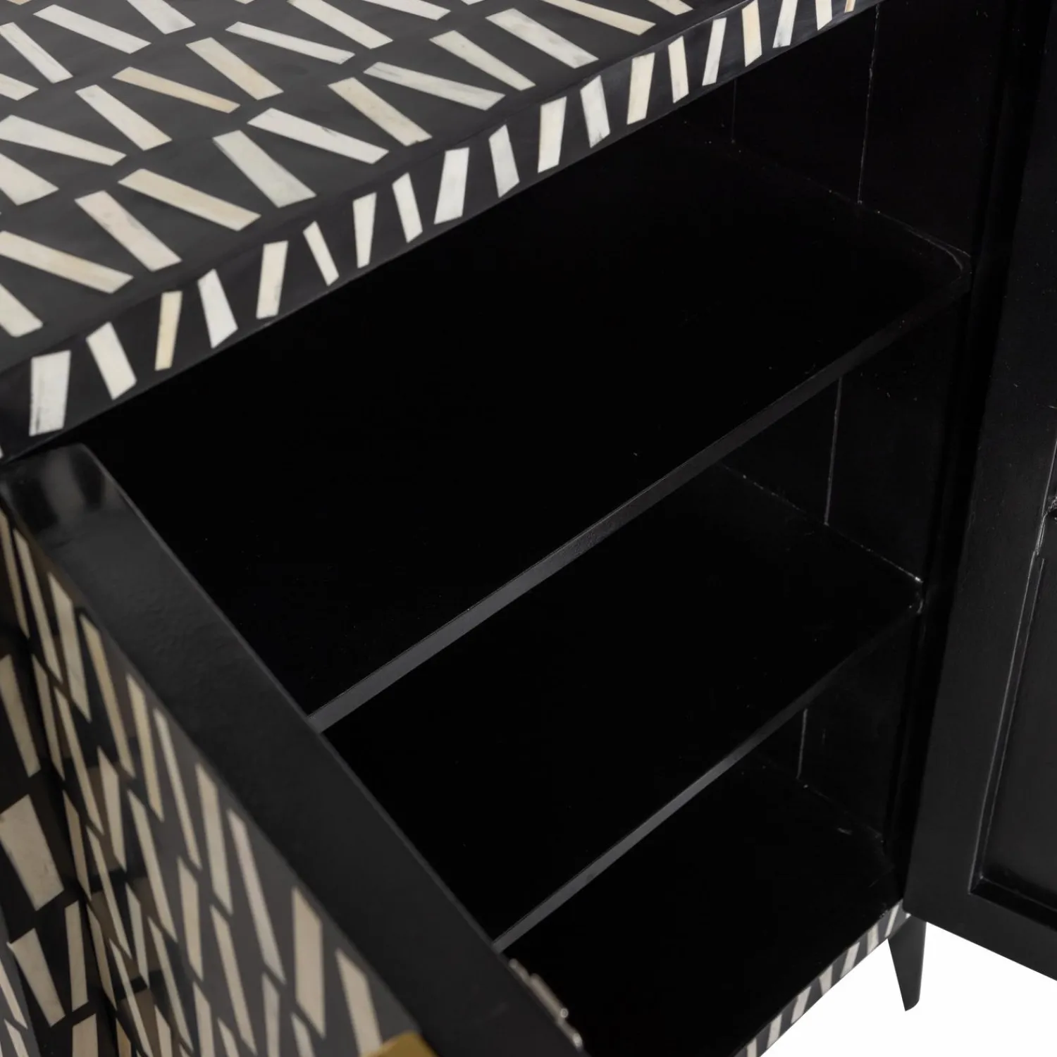 Discount WOOOD Menne opbergkast zwart/wit