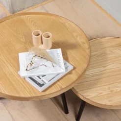 Online WOOOD Mesa bijzettafel XL hout 39xø78 Naturel
