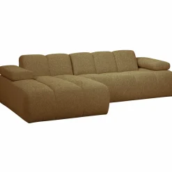 Online WOOOD Mojo chaise longue bank links bouclé Geel/bruin melange