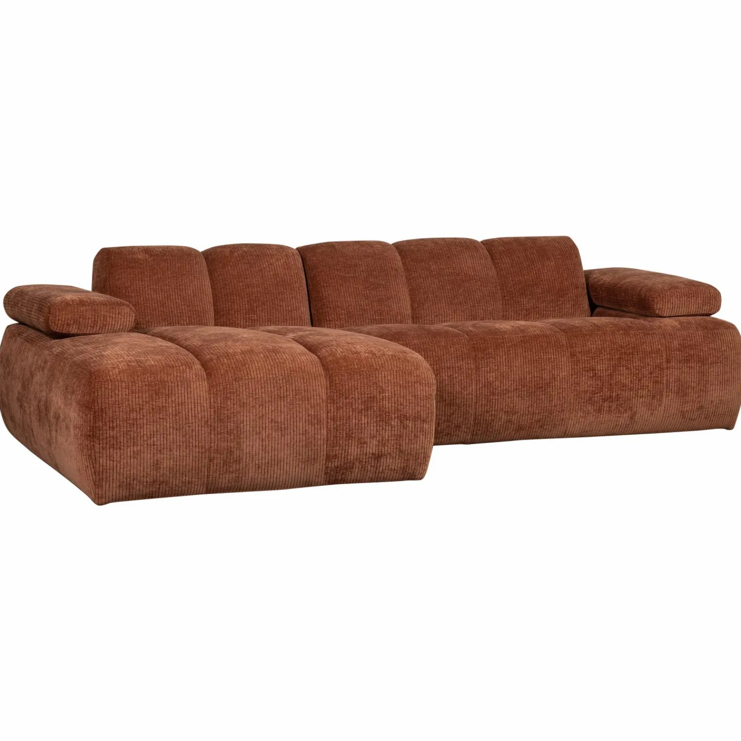 Best WOOOD Mojo chaise longue bank links ribstof Roestbruin