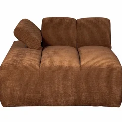 New WOOOD Mojo chaise longue element links ribstof Roestbruin