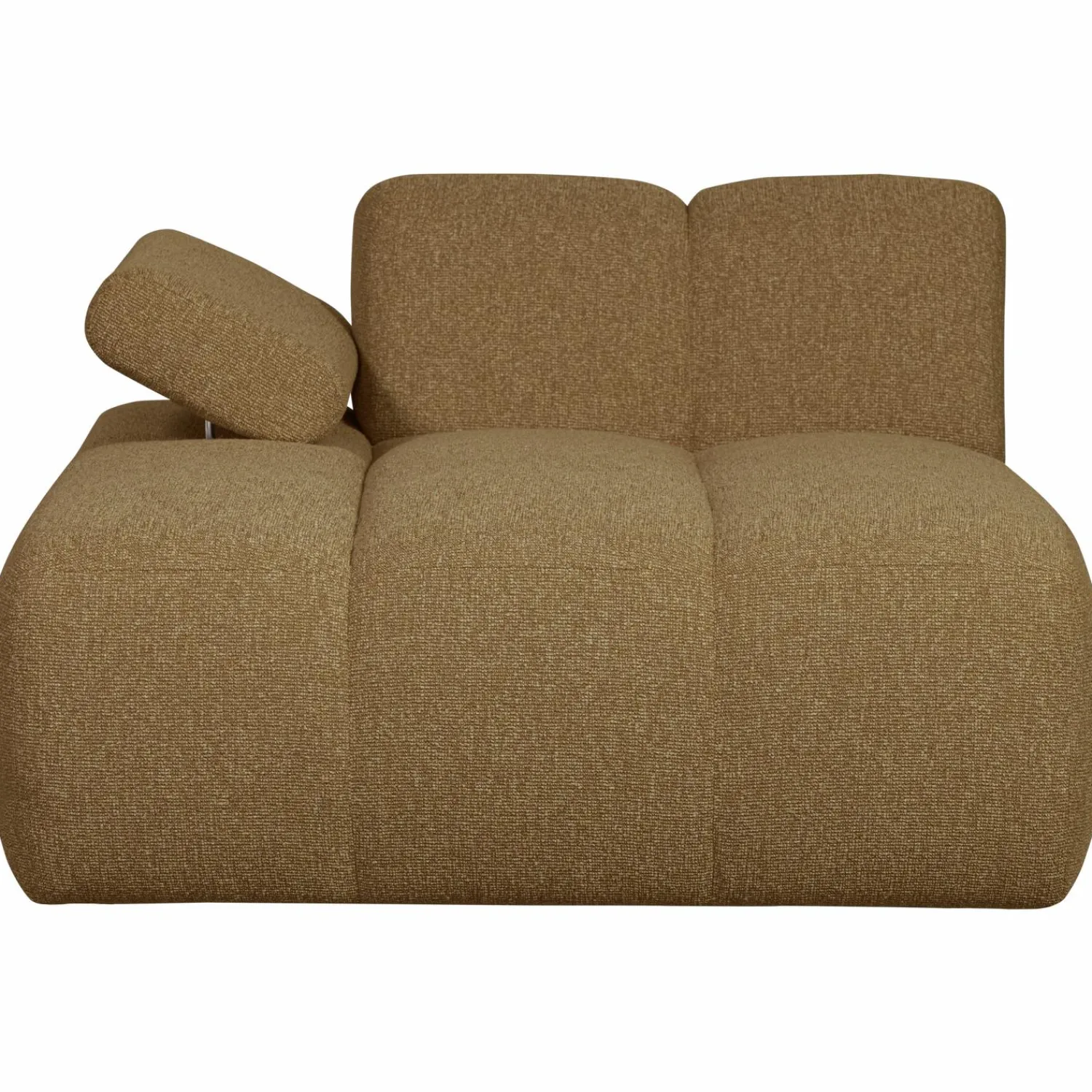 Best WOOOD Mojo chaise longue element links bouclé Geel/bruin melange