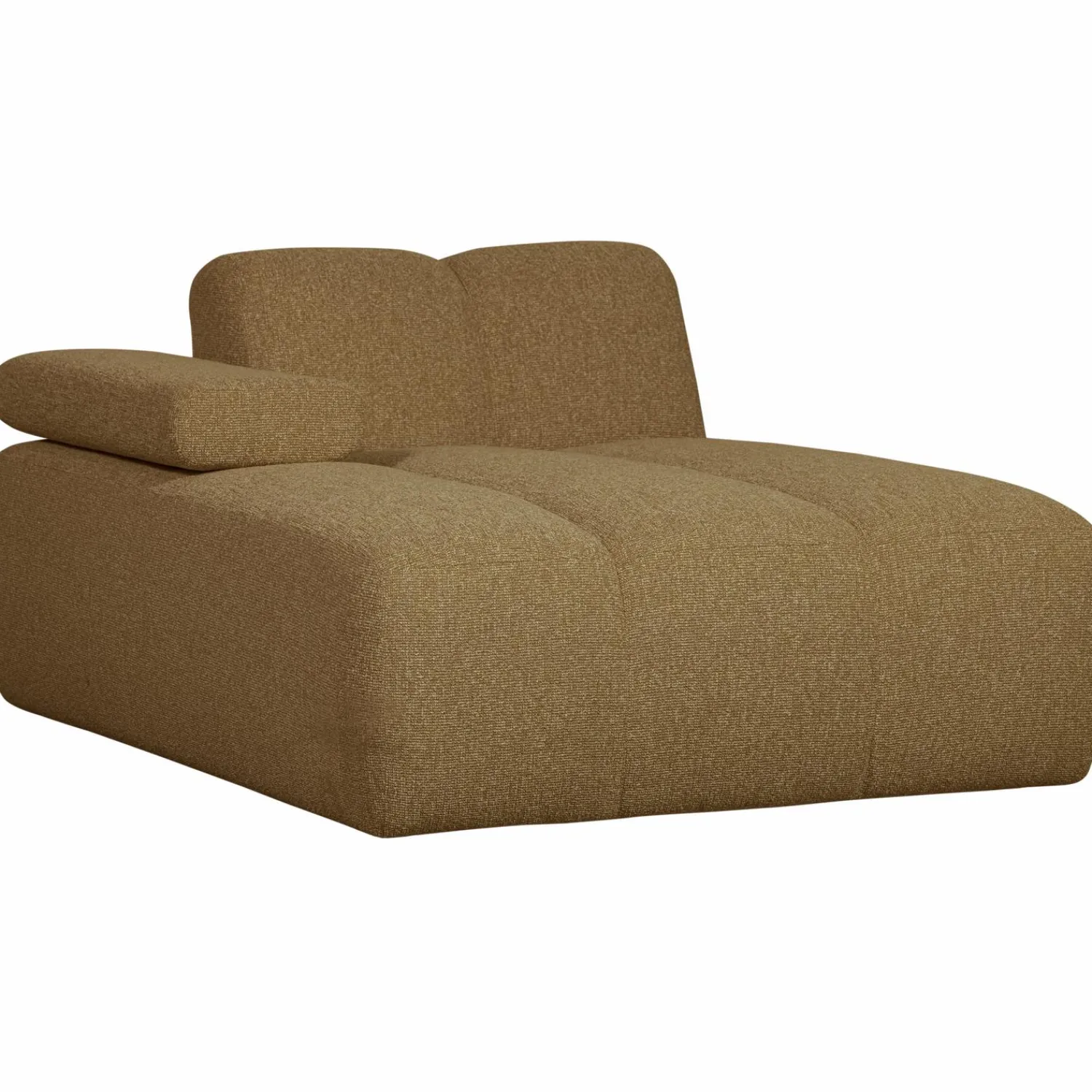 Best WOOOD Mojo chaise longue element links bouclé Geel/bruin melange