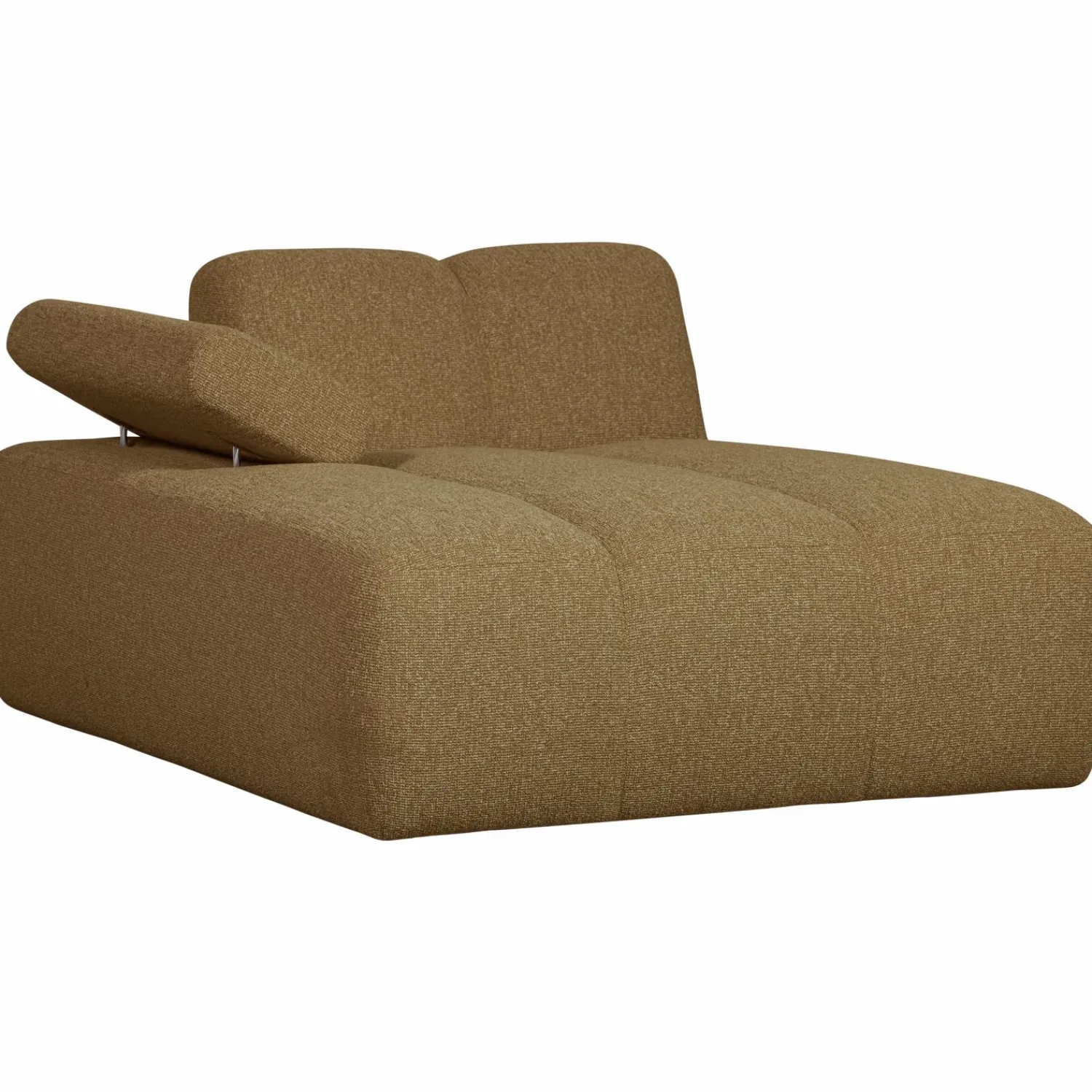 Best WOOOD Mojo chaise longue element links bouclé Geel/bruin melange
