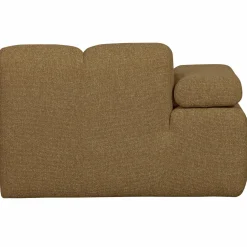 Best WOOOD Mojo chaise longue element links bouclé Geel/bruin melange