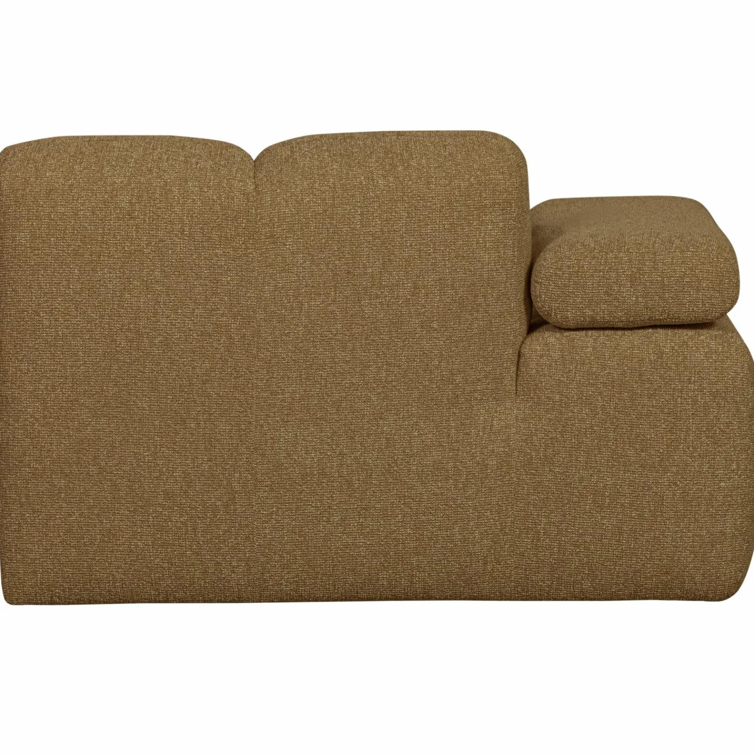 Best WOOOD Mojo chaise longue element links bouclé Geel/bruin melange