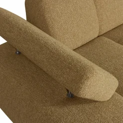 Best WOOOD Mojo chaise longue element links bouclé Geel/bruin melange