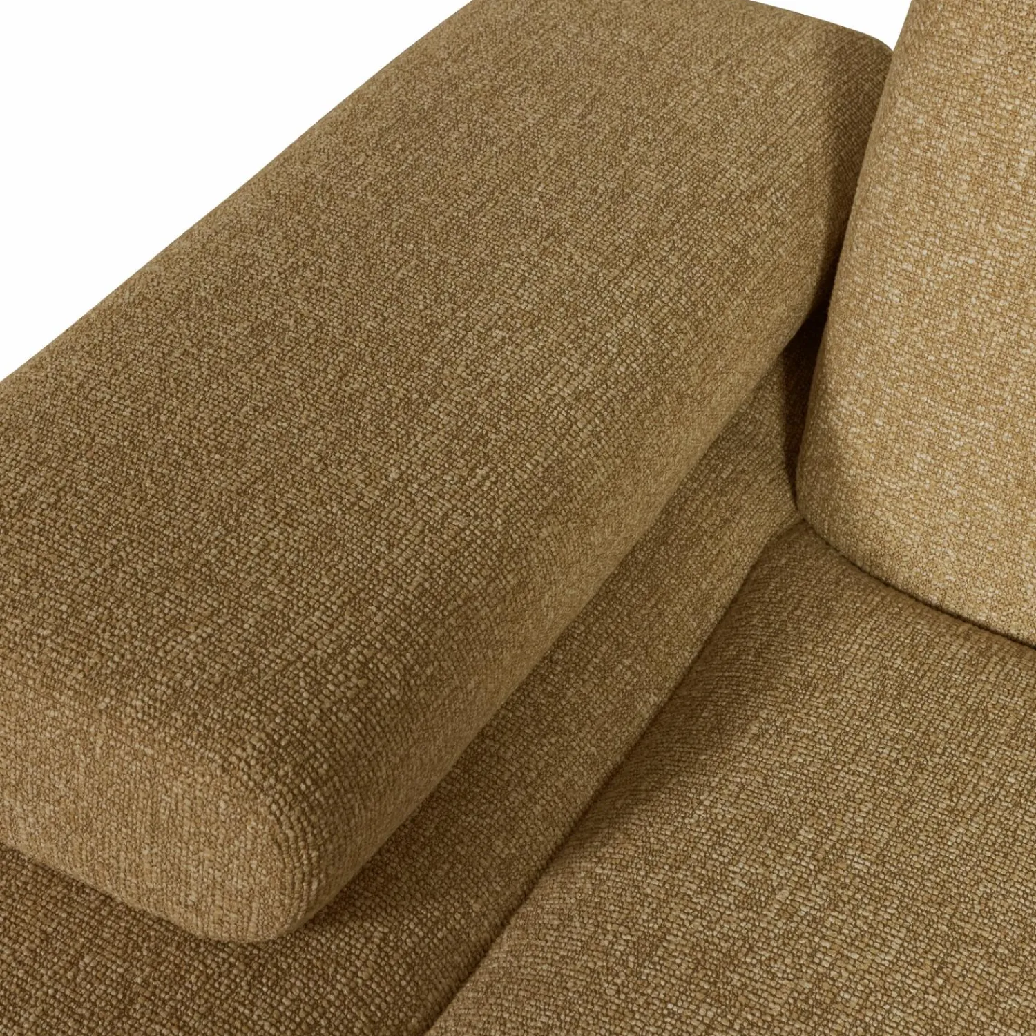 Best WOOOD Mojo chaise longue element links bouclé Geel/bruin melange