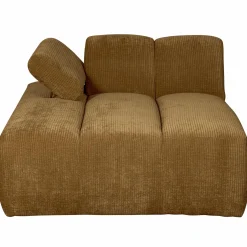 Hot WOOOD Mojo chaise longue element links ribstof Honinggeel