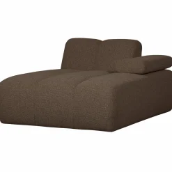 Online WOOOD Mojo chaise longue element rechts bouclé Bruin melange
