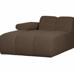 Online WOOOD Mojo chaise longue element links bouclé Bruin melange
