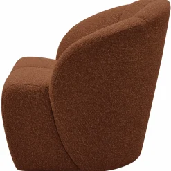 Clearance WOOOD Mojo draaifauteuil bouclé Roestbruin melange