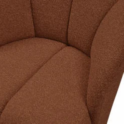 Clearance WOOOD Mojo draaifauteuil bouclé Roestbruin melange