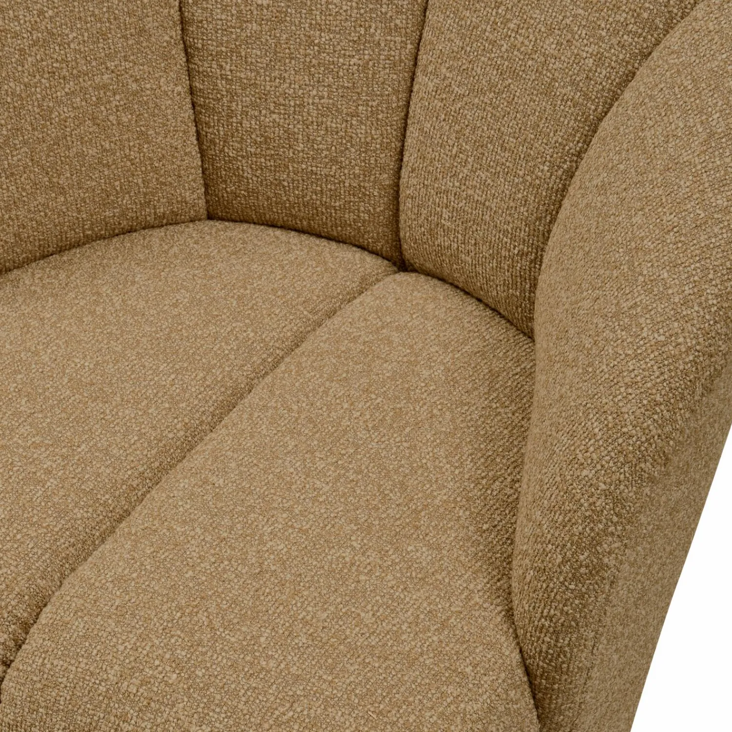Discount WOOOD Mojo draaifauteuil bouclé Geel/bruin melange