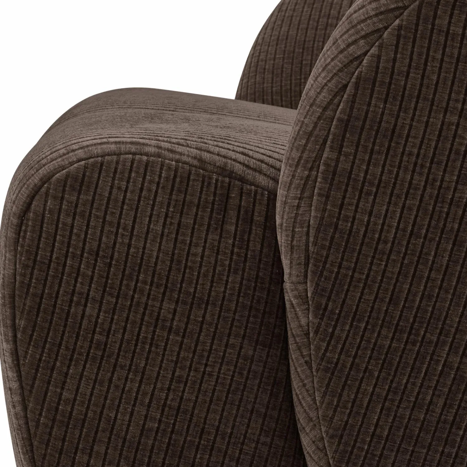 New WOOOD Mojo draaifauteuil ribstof Bruin