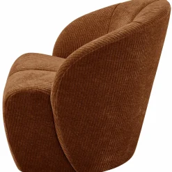 Clearance WOOOD Mojo draaifauteuil ribstof Roestbruin