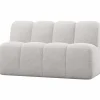 Discount WOOOD Mojo eetbankje 164 cm met rugleuning bouclé ecru melange