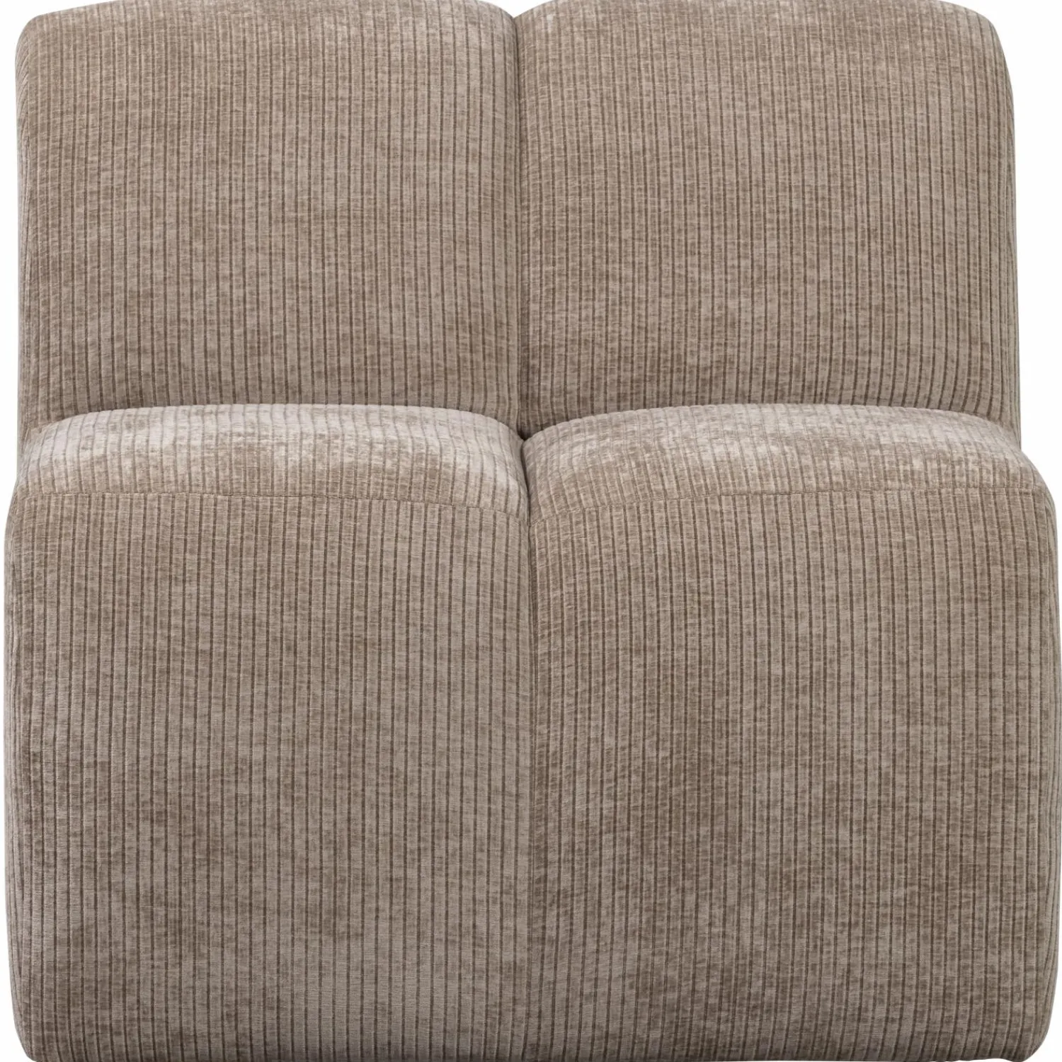 Clearance WOOOD Mojo eetbankje 84 cm met rugleuning ribstof donker zand Donkerzand