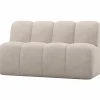 Sale WOOOD Mojo eetbankje 164 cm met rugleuning ribstof ecru