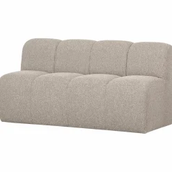 New WOOOD Mojo eetbankje 164 cm met rugleuning bouclé Beige melange