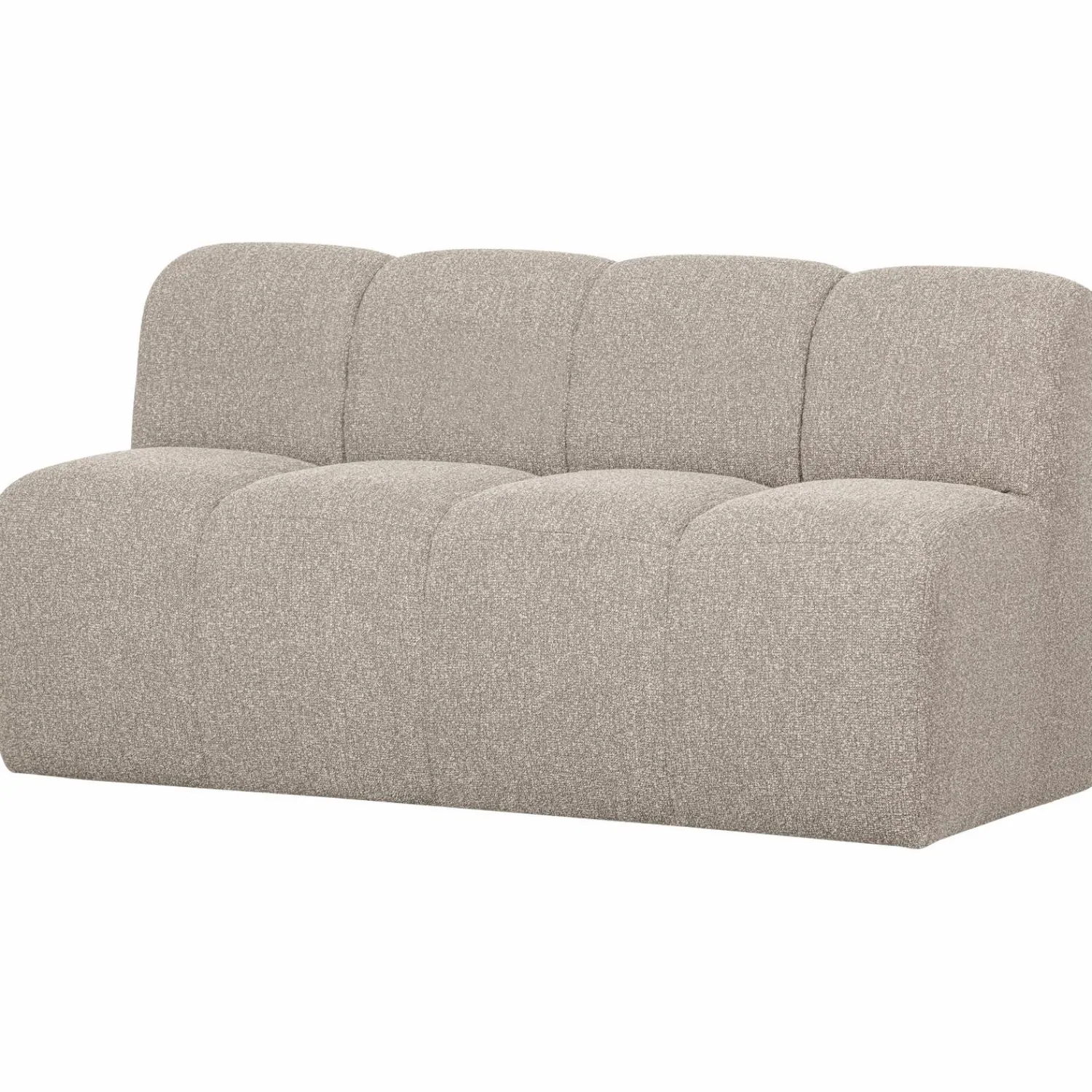 New WOOOD Mojo eetbankje 164 cm met rugleuning bouclé Beige melange