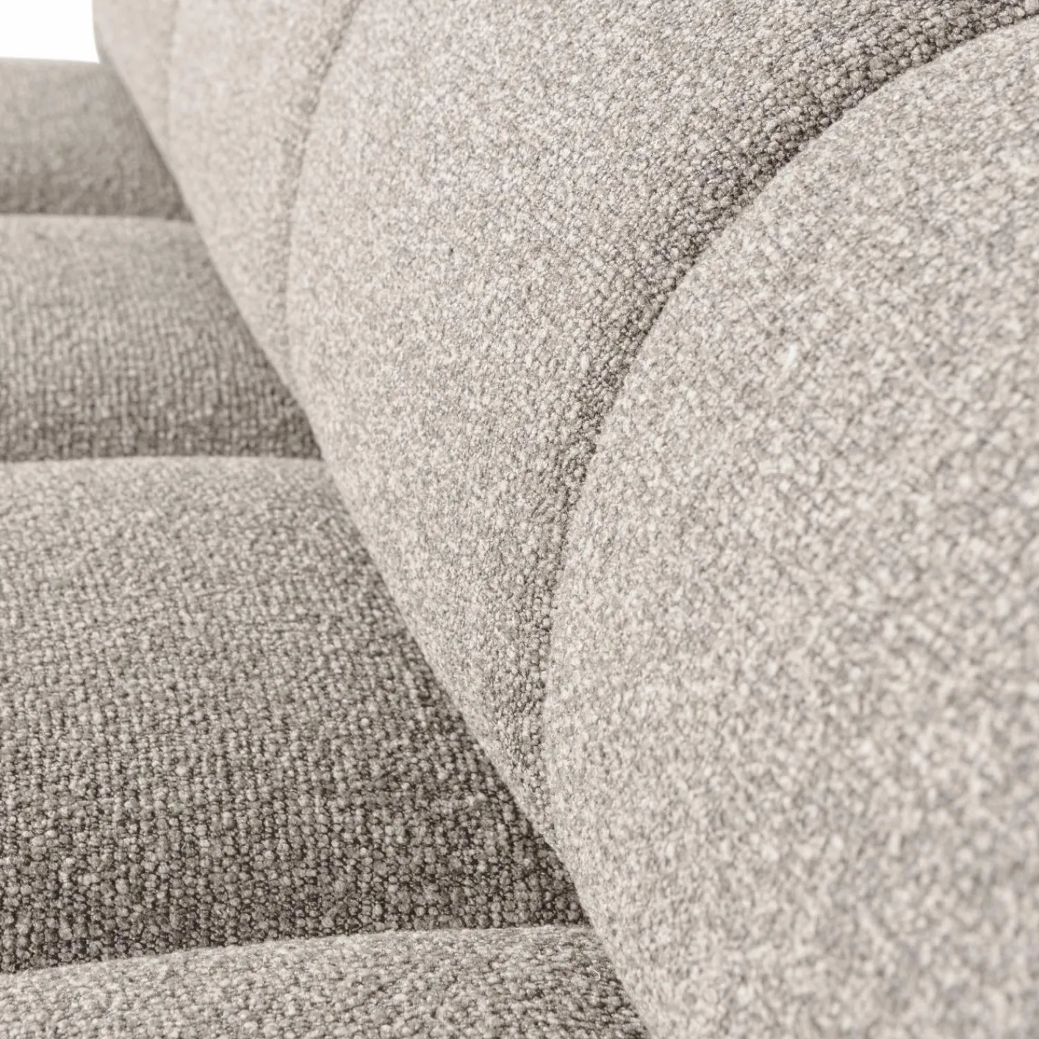 New WOOOD Mojo eetbankje 164 cm met rugleuning bouclé Beige melange