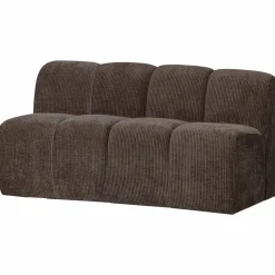 Sale WOOOD Mojo eetbankje 164 cm met rugleuning ribstof Bruin