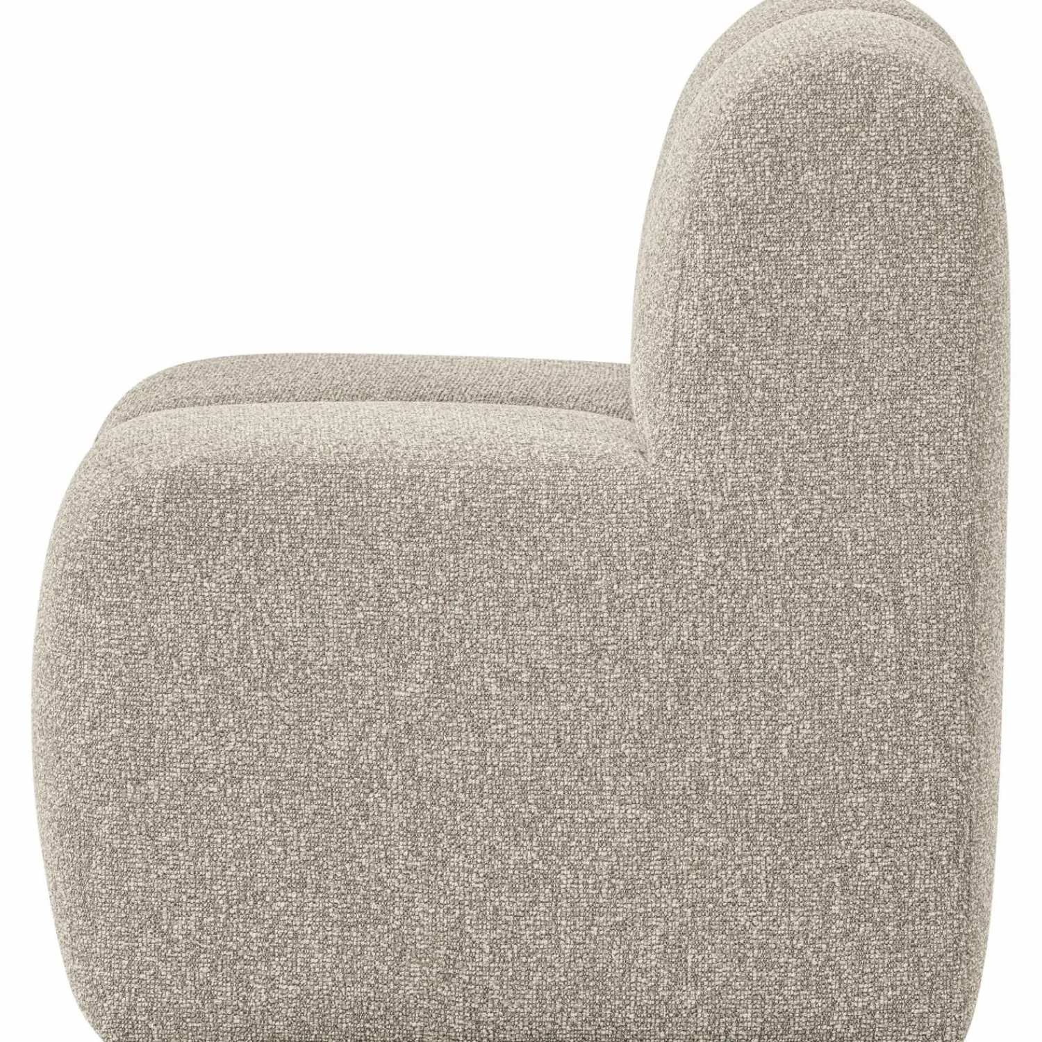 New WOOOD Mojo eetbankje 84 cm met rugleuning bouclé Beige melange