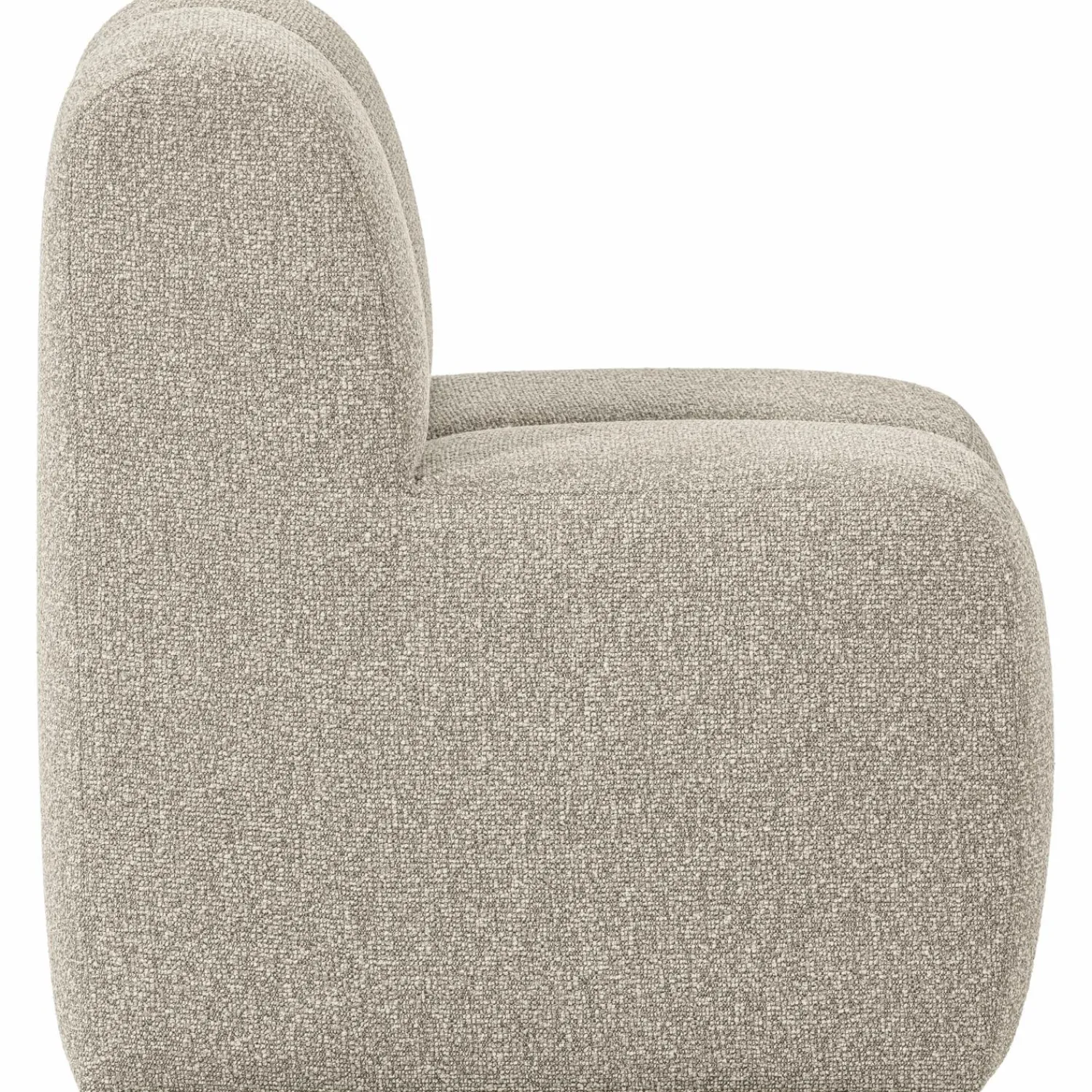 New WOOOD Mojo eetbankje 84 cm met rugleuning bouclé Beige melange
