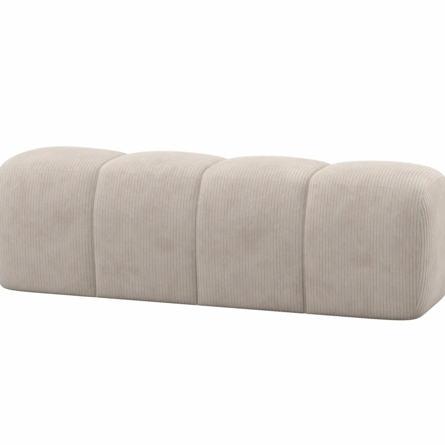 Sale WOOOD Mojo eetbankje 164 cm ribstof ecru